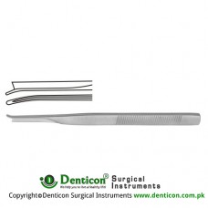 Silver Chisel Left Curved Stainless Steel, 18 cm - 7" Blade Width 5.0 mm